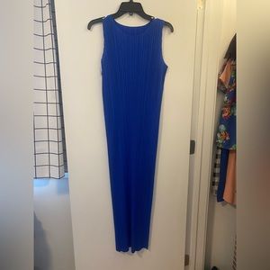 Pleats Please by Issey Miyake Midi Dress in Cobalt